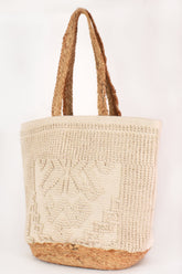 Nataly Woven Tote - Natural/Cream - Goupick