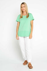 Victoria Linen Joggers - White - Goupick