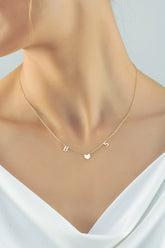 Personalised 14K Gold Plated Initial Necklace