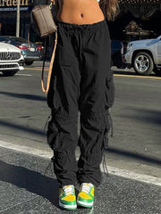 Parachute Cargo Pants - Black