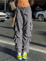 Parachute Cargo Pants - Gray