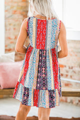 Judy Sleeveless Floral Dress - Goupick