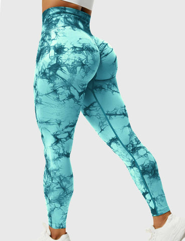 High-Rise Booty Scrunch Seamless Tie Dye Leggings