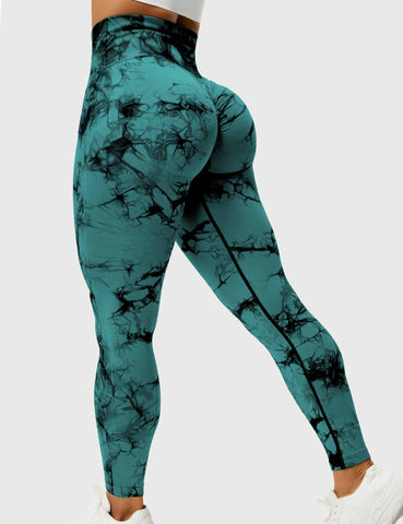 High-Rise Booty Scrunch Seamless Tie Dye Leggings