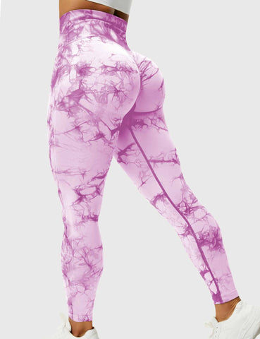 High-Rise Booty Scrunch Seamless Tie Dye Leggings