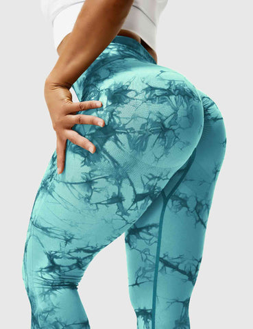 High-Rise Booty Scrunch Seamless Tie Dye Leggings