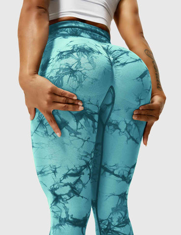 High-Rise Booty Scrunch Seamless Tie Dye Leggings