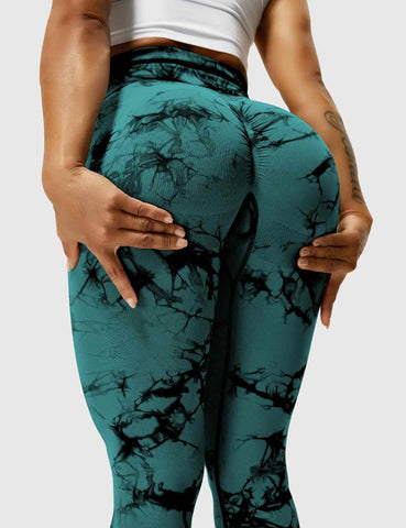 High-Rise Booty Scrunch Seamless Tie Dye Leggings