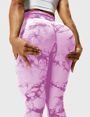 High-Rise Booty Scrunch Seamless Tie Dye Leggings