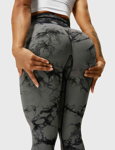 High-Rise Booty Scrunch Seamless Tie Dye Leggings