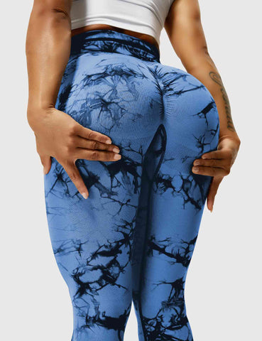 High-Rise Booty Scrunch Seamless Tie Dye Leggings