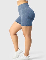 High-Rise Scrunch Seamless Shorts