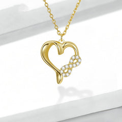 Infinity Open Heart Pendant Necklace