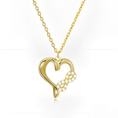 Infinity Open Heart Pendant Necklace