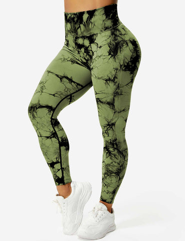 High-Rise Booty Scrunch Seamless Tie Dye Leggings