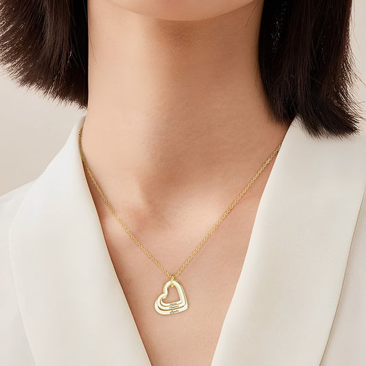 Personalized Heart Necklace with Names