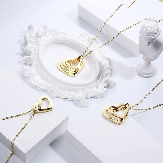 Personalized Heart Necklace with Names