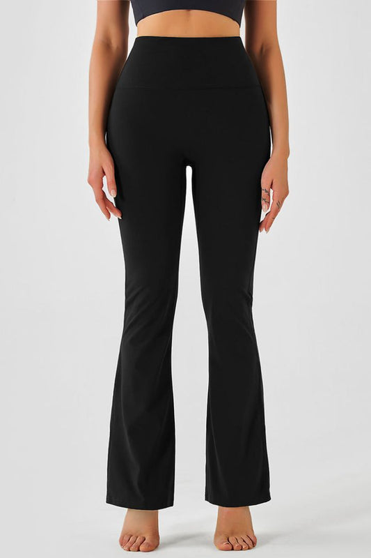Active High Waist Flare Yoga Pants | Stretch Nylon Spandex