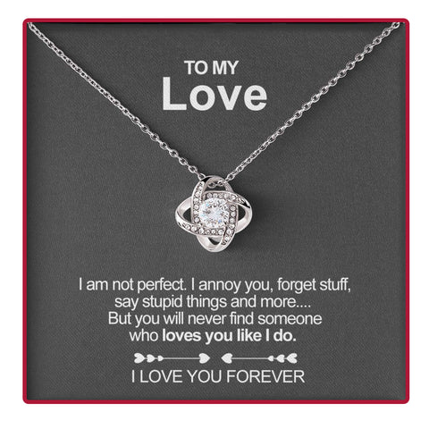 White Gold Necklace with Real Rose