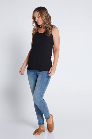 Bamboo Tank Top - Black - Goupick