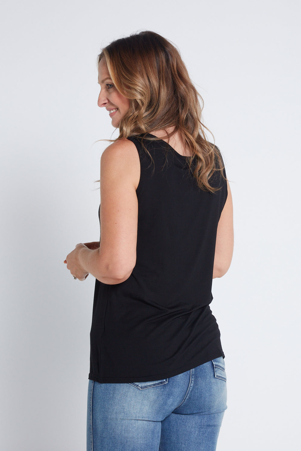 Bamboo Tank Top - Black - Goupick