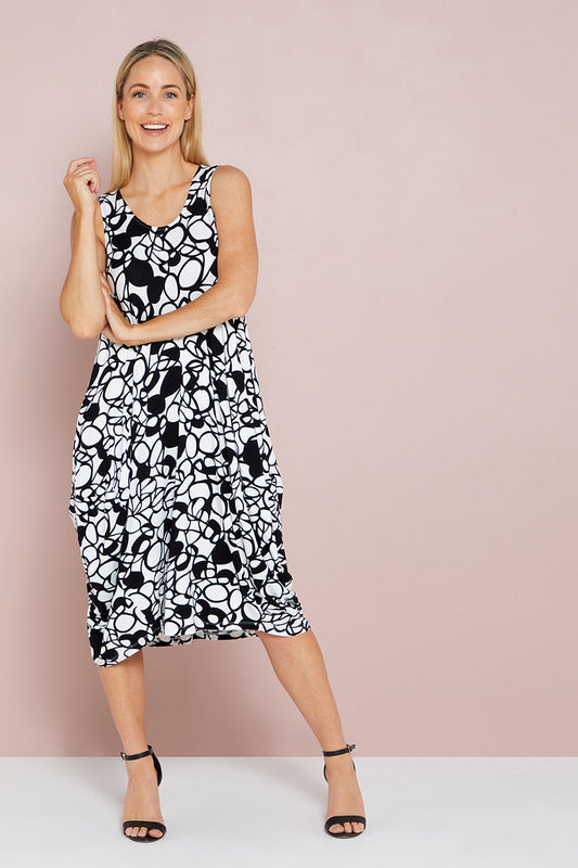 Joyce Dress - Black/White - Goupick