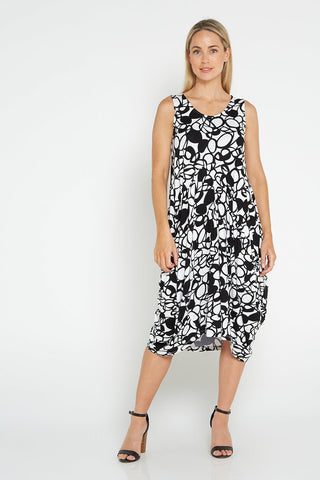 Joyce Dress - Black/White - Goupick