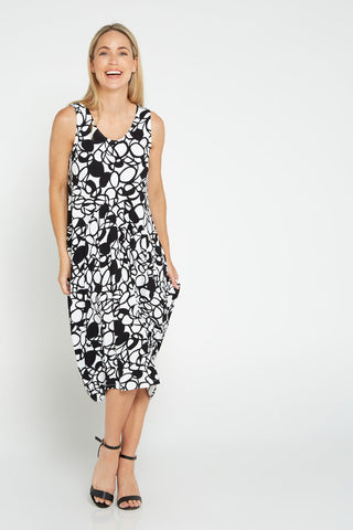 Joyce Dress - Black/White - Goupick