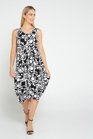 Joyce Dress - Black/White - Goupick