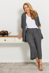 Lisa Comfort Shirt - Charcoal - Goupick