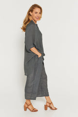 Lisa Comfort Shirt - Charcoal - Goupick