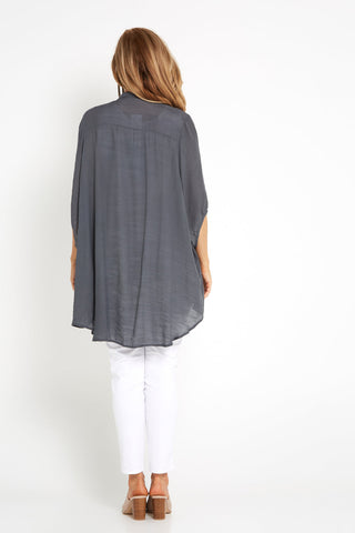 Lisa Comfort Shirt - Charcoal - Goupick