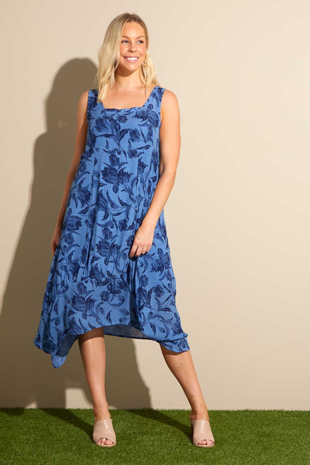 Belen Dress - Dark Navy Floral - Goupick