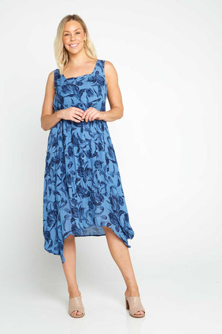 Belen Dress - Dark Navy Floral - Goupick