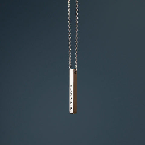 Personalized Custom Name Bar Necklace