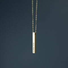 Personalized Custom Name Bar Necklace