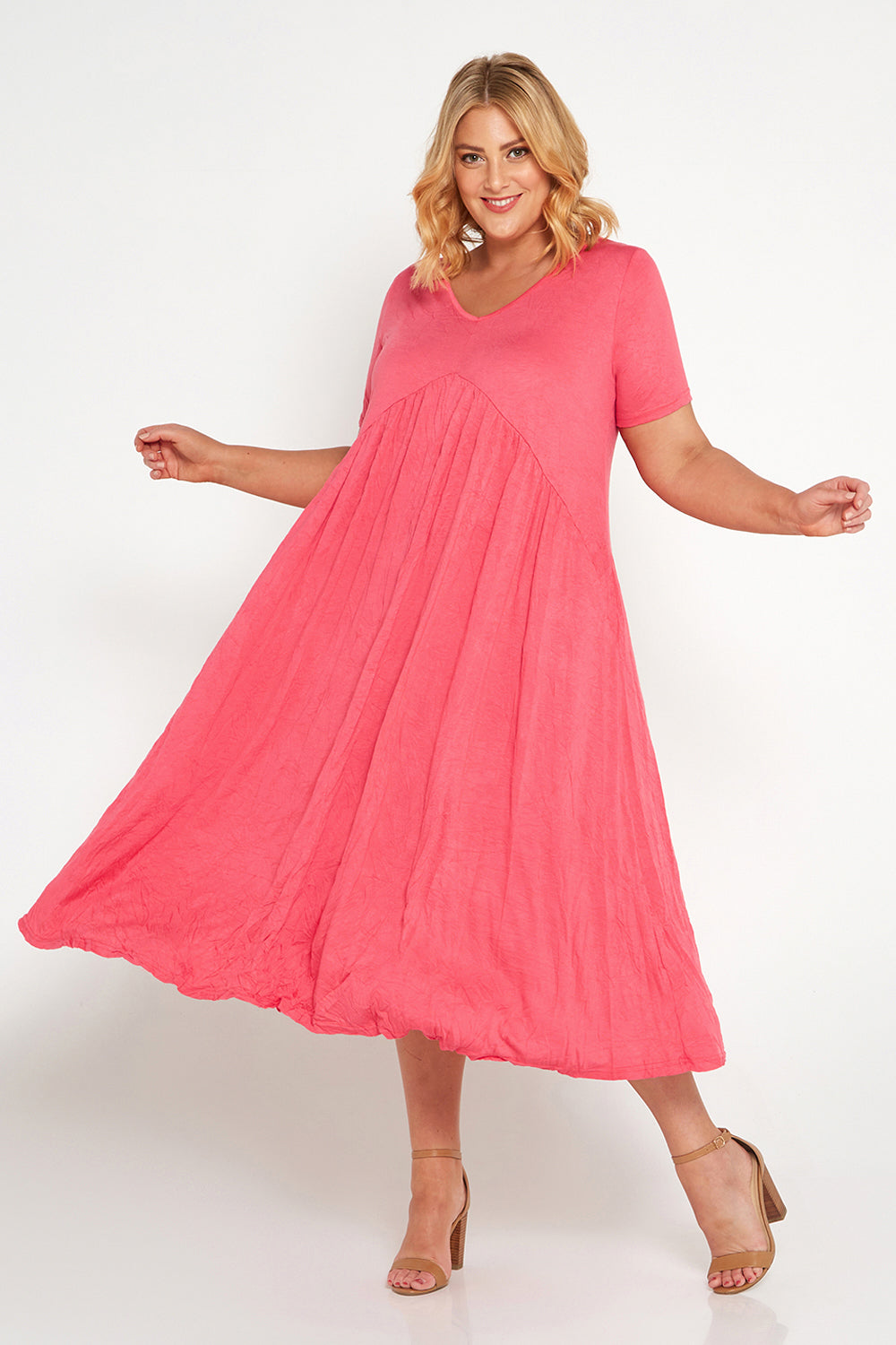 Gladys Dress - Melon - Goupick