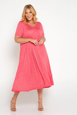 Gladys Dress - Melon - Goupick