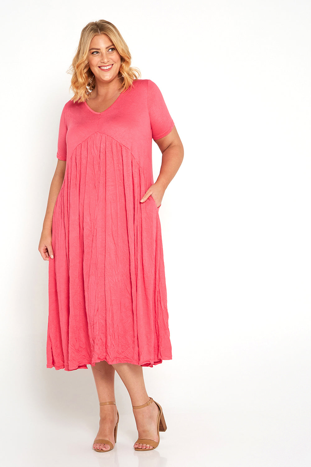 Gladys Dress - Melon - Goupick