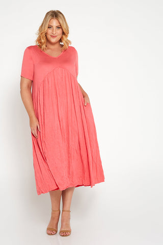 Gladys Dress - Melon - Goupick
