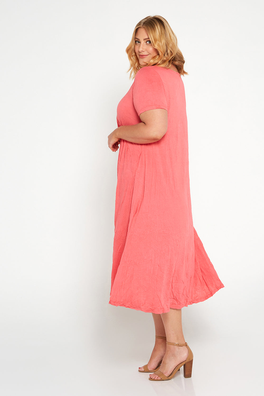 Gladys Dress - Melon - Goupick