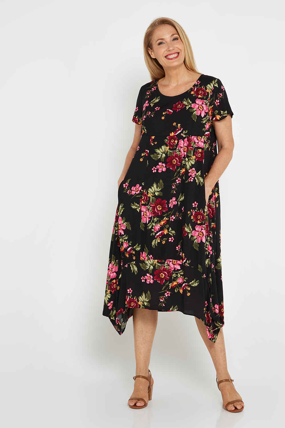 Milena Dress - Black Floral - Goupick