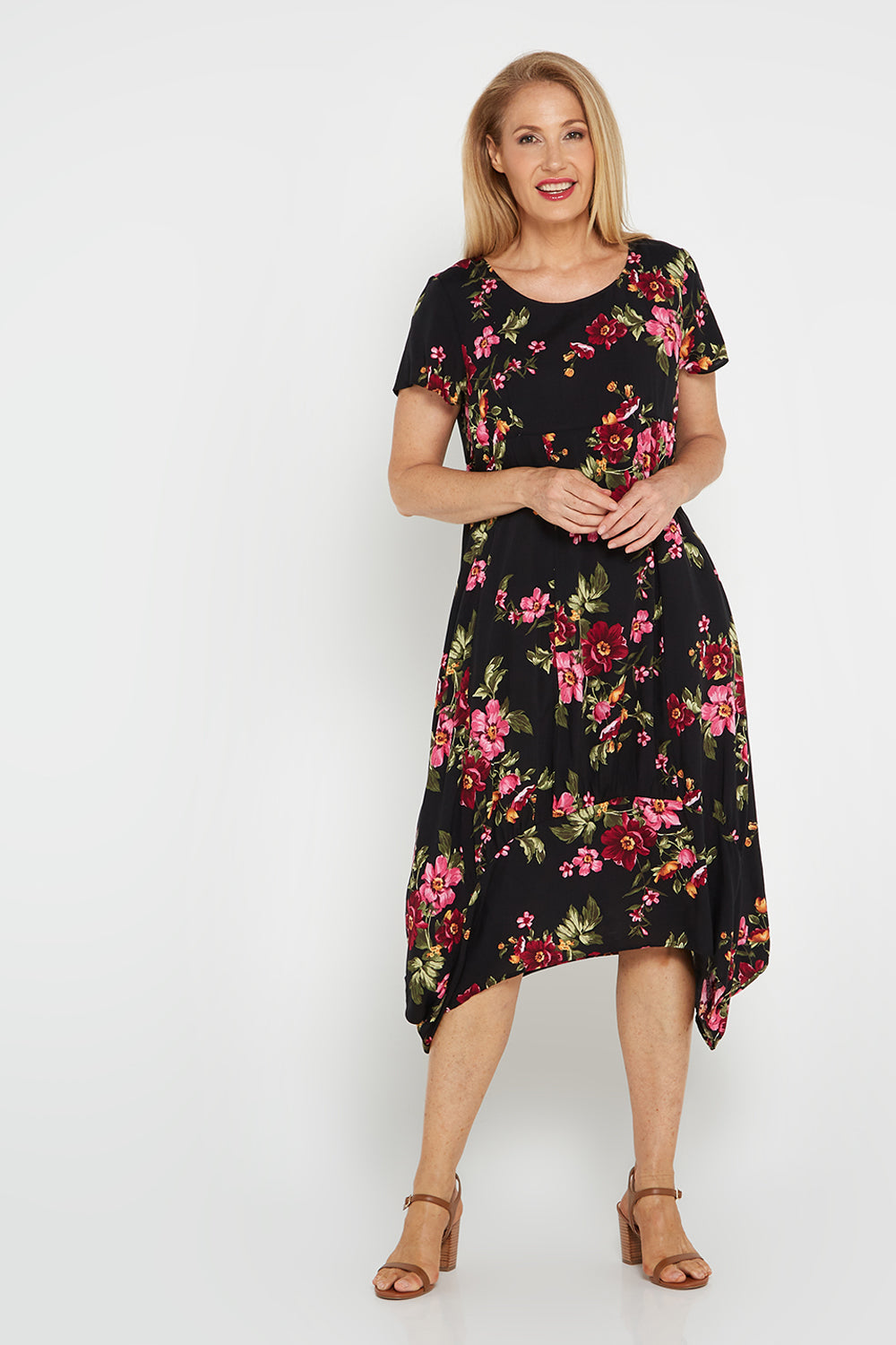 Milena Dress - Black Floral - Goupick