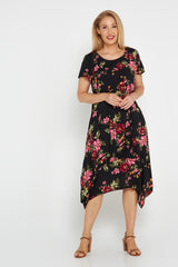Milena Dress - Black Floral - Goupick