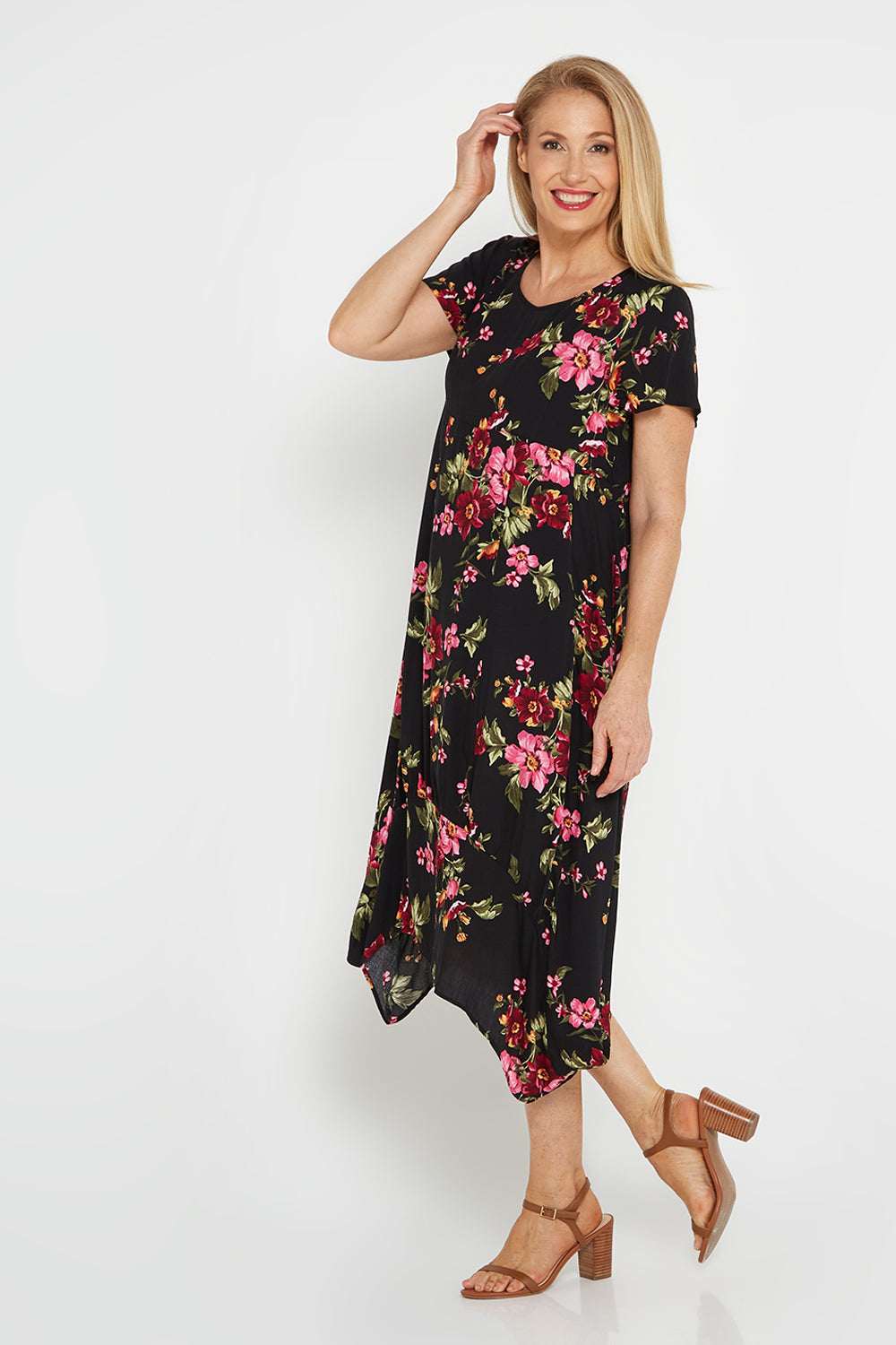 Milena Dress - Black Floral - Goupick