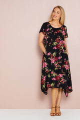 Milena Dress - Black Floral - Goupick