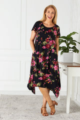 Milena Dress - Black Floral - Goupick