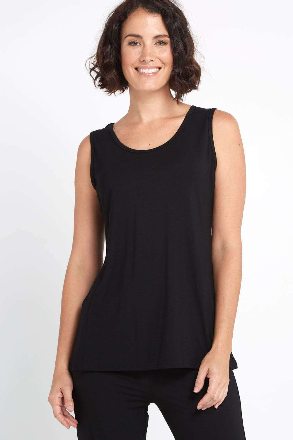 Bamboo Tank Top - Black - Goupick