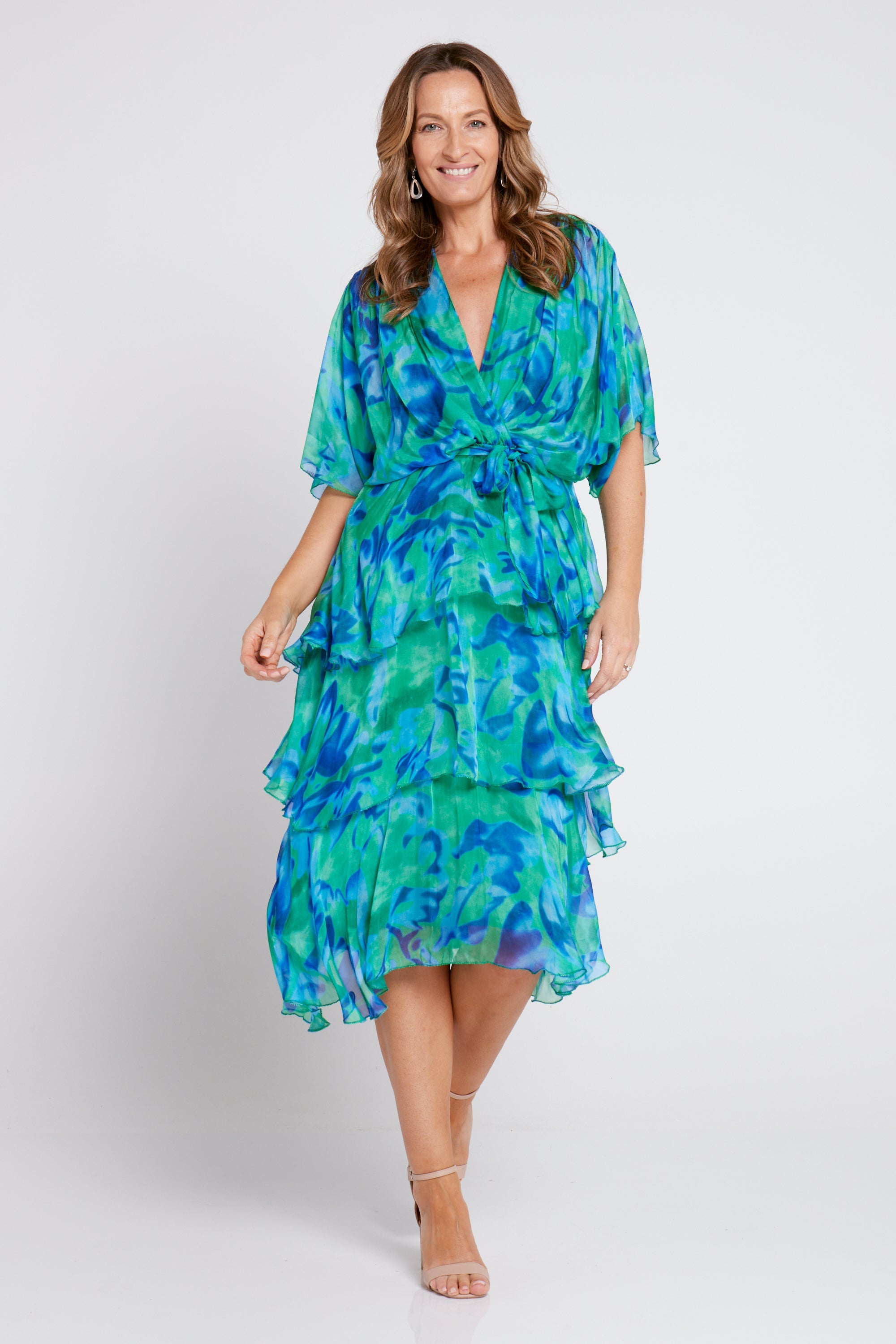 Shannon Silk Dress - Oasis - Goupick