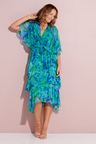 Shannon Silk Dress - Oasis - Goupick